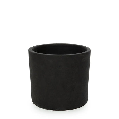 Vaso per piante basse in carbone - Nero Naturale - S