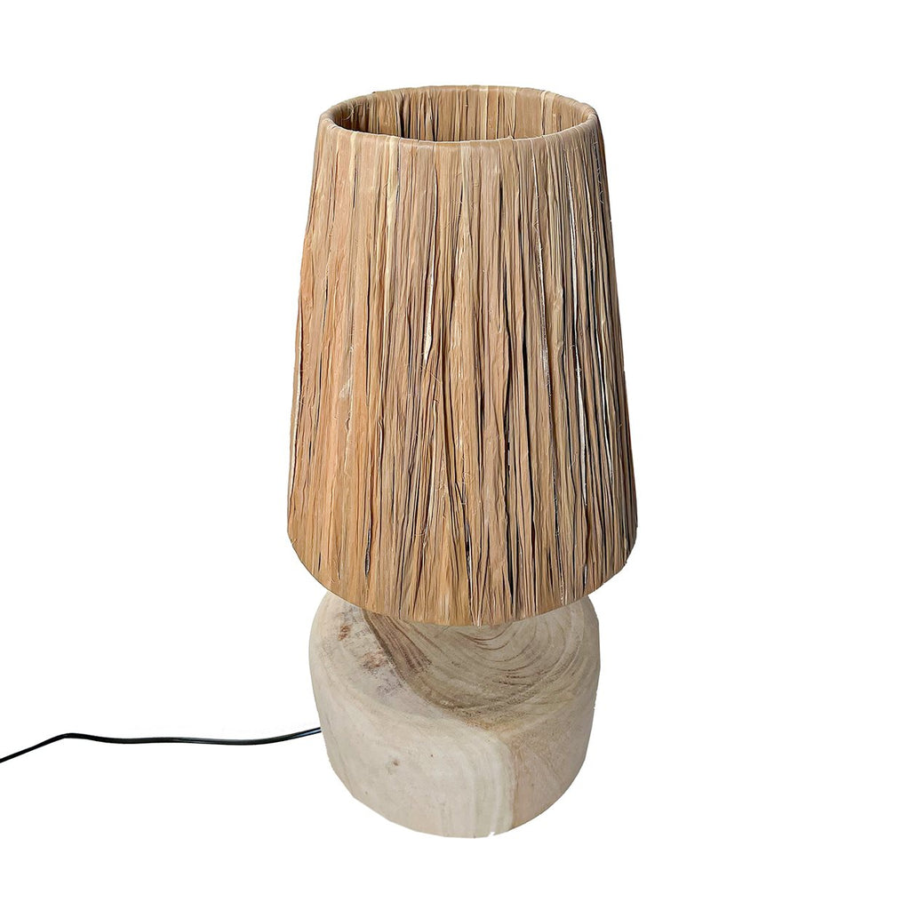 Lampada da tavolo in legno di teak The Grass - Naturale