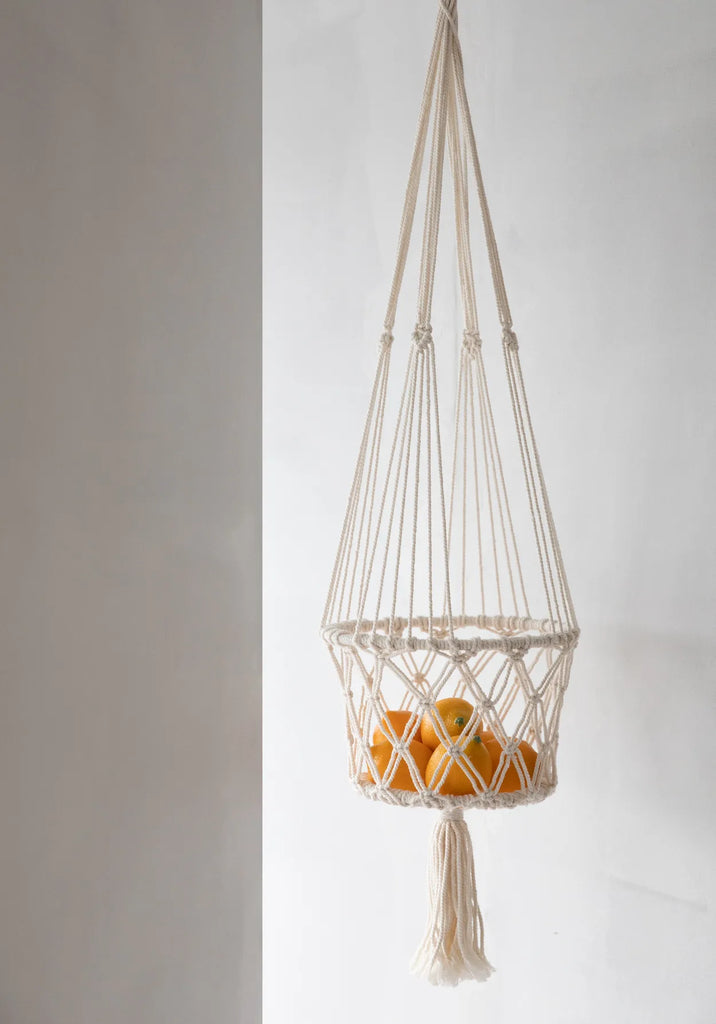 Il Macrame Planthanger - Bianco - M