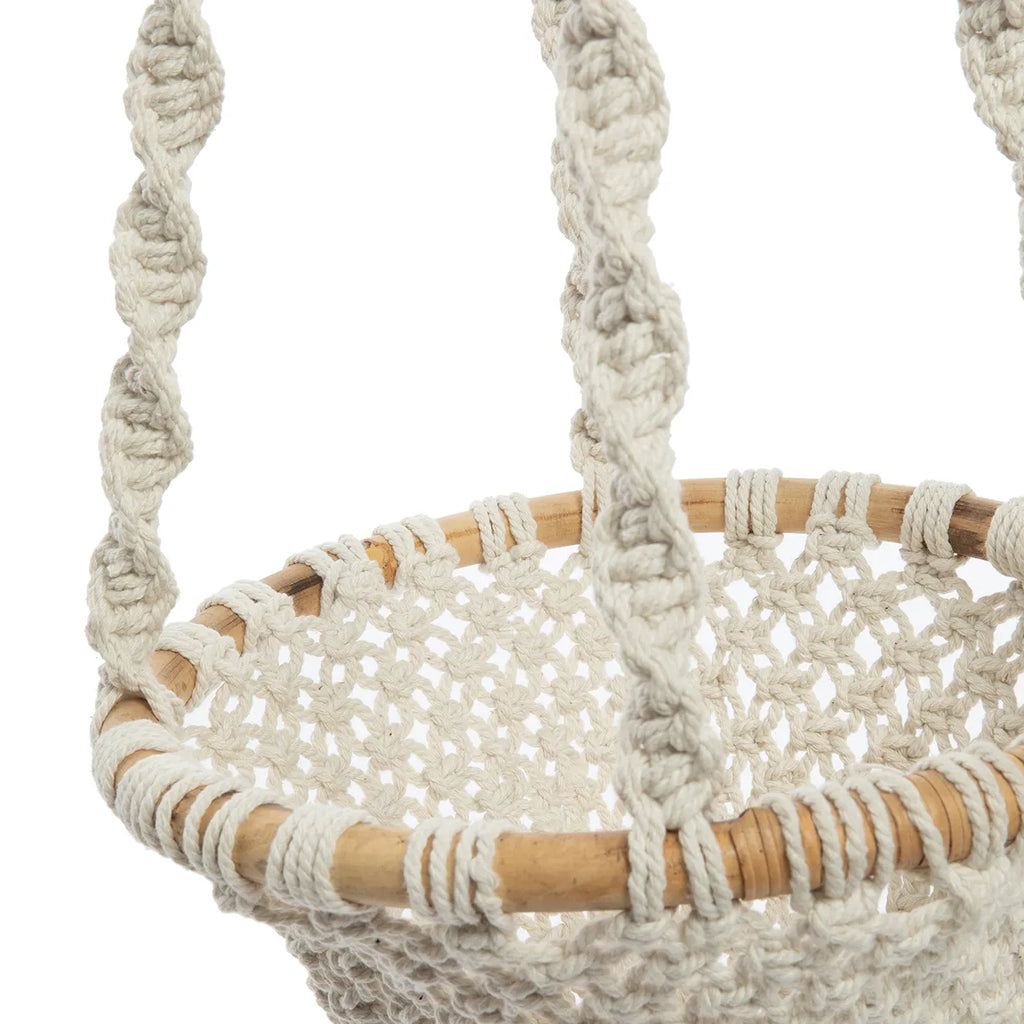 L'appendiabiti Twisted Macrame - Bianco naturale - L