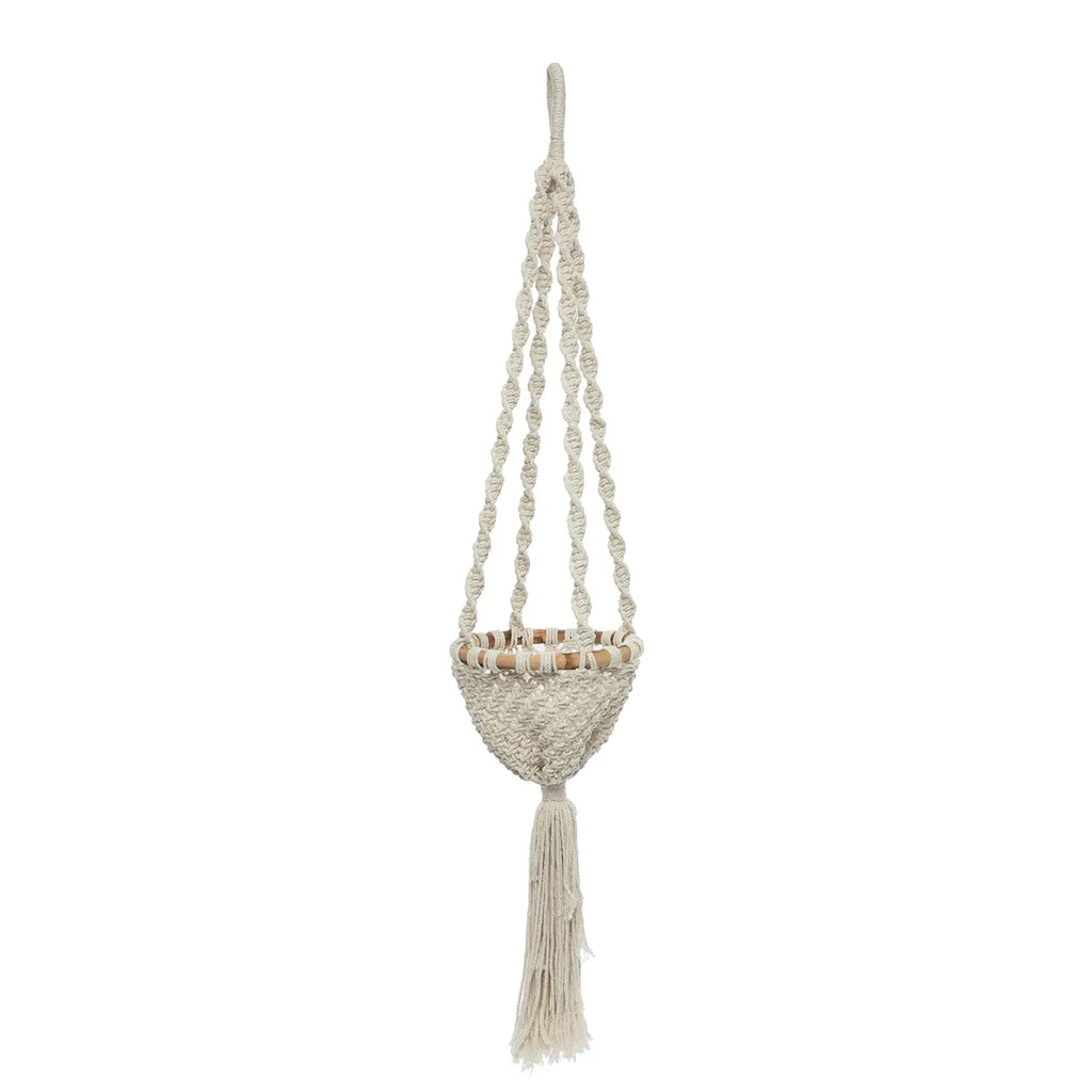 L'appendiabiti Twisted Macrame - Bianco naturale - M