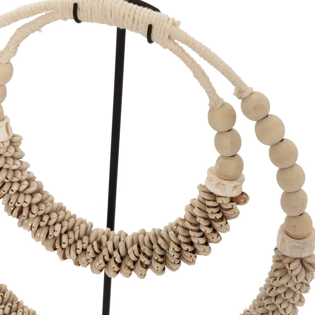 Double Necklace with Shells on Stand - Natural - Balinaya