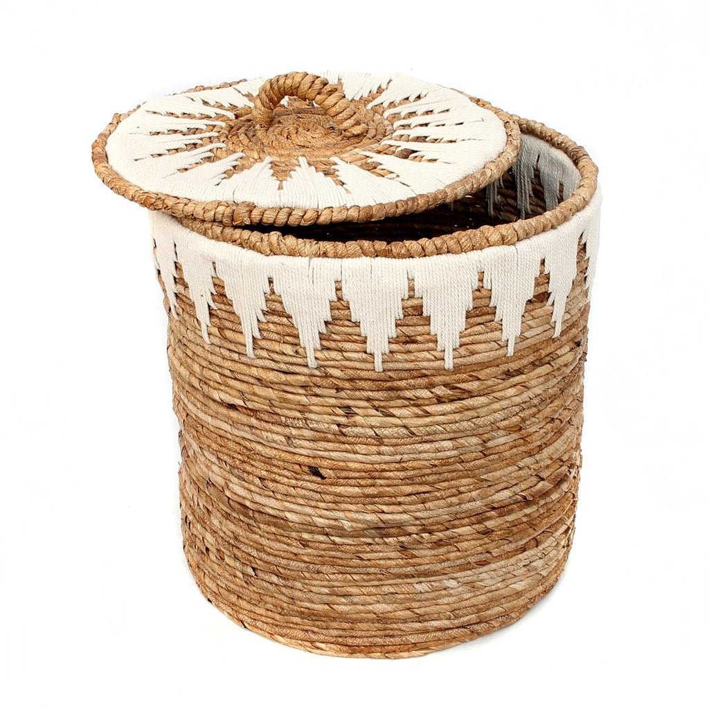 The Banana Leaf Stitched Laundry Basket - L - Balinaya