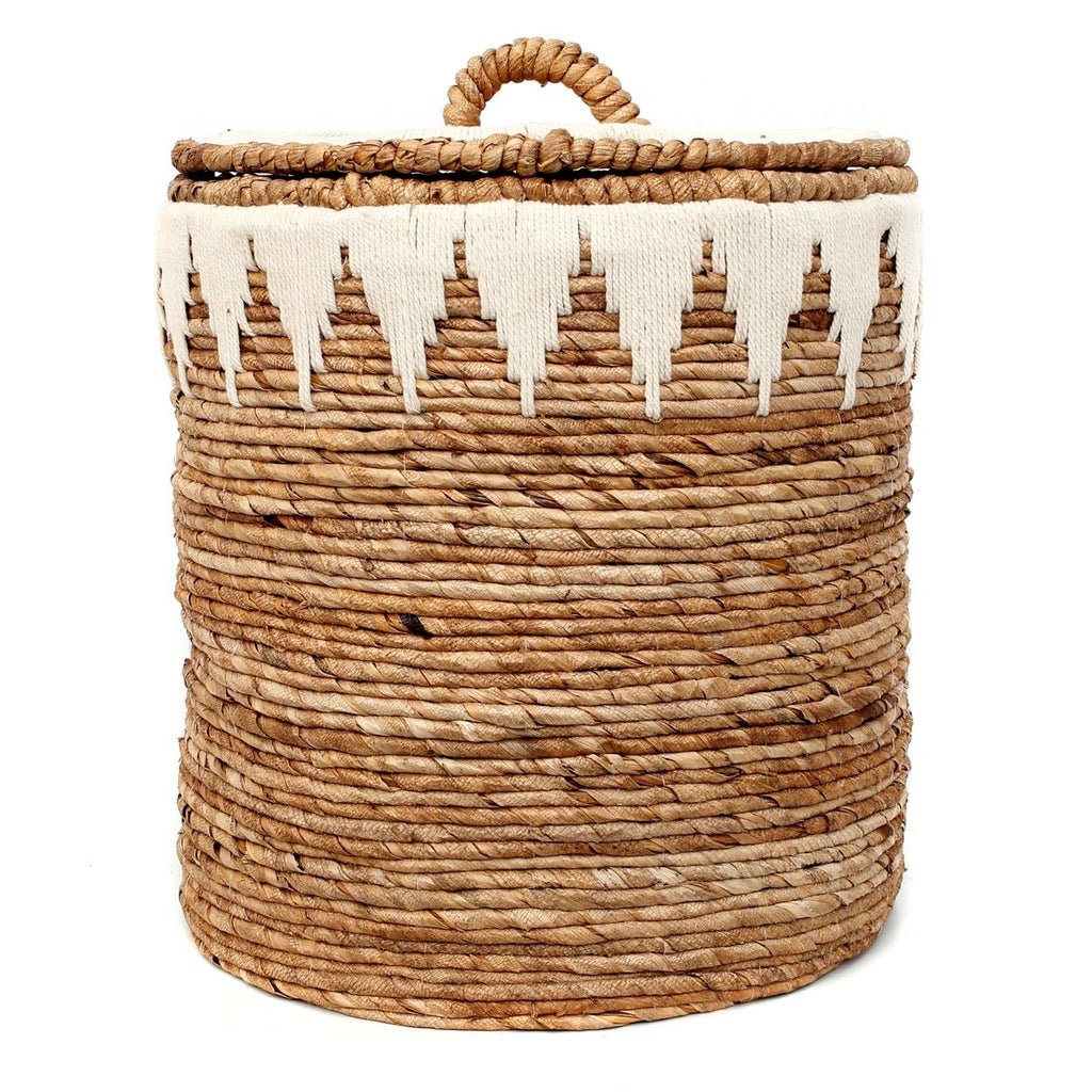 The Banana Leaf Stitched Laundry Basket - L - Balinaya