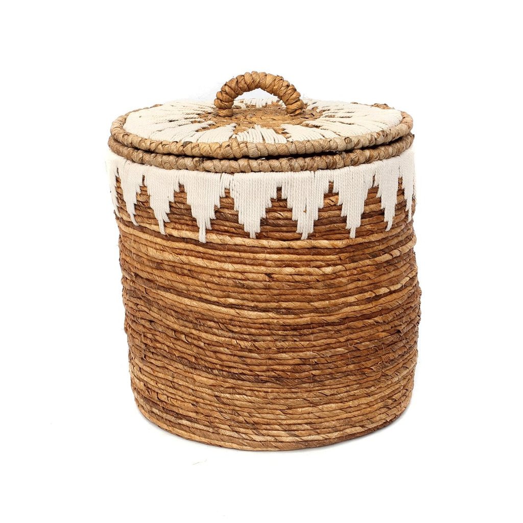 The Banana Leaf Stitched Laundry Basket - M - Balinaya