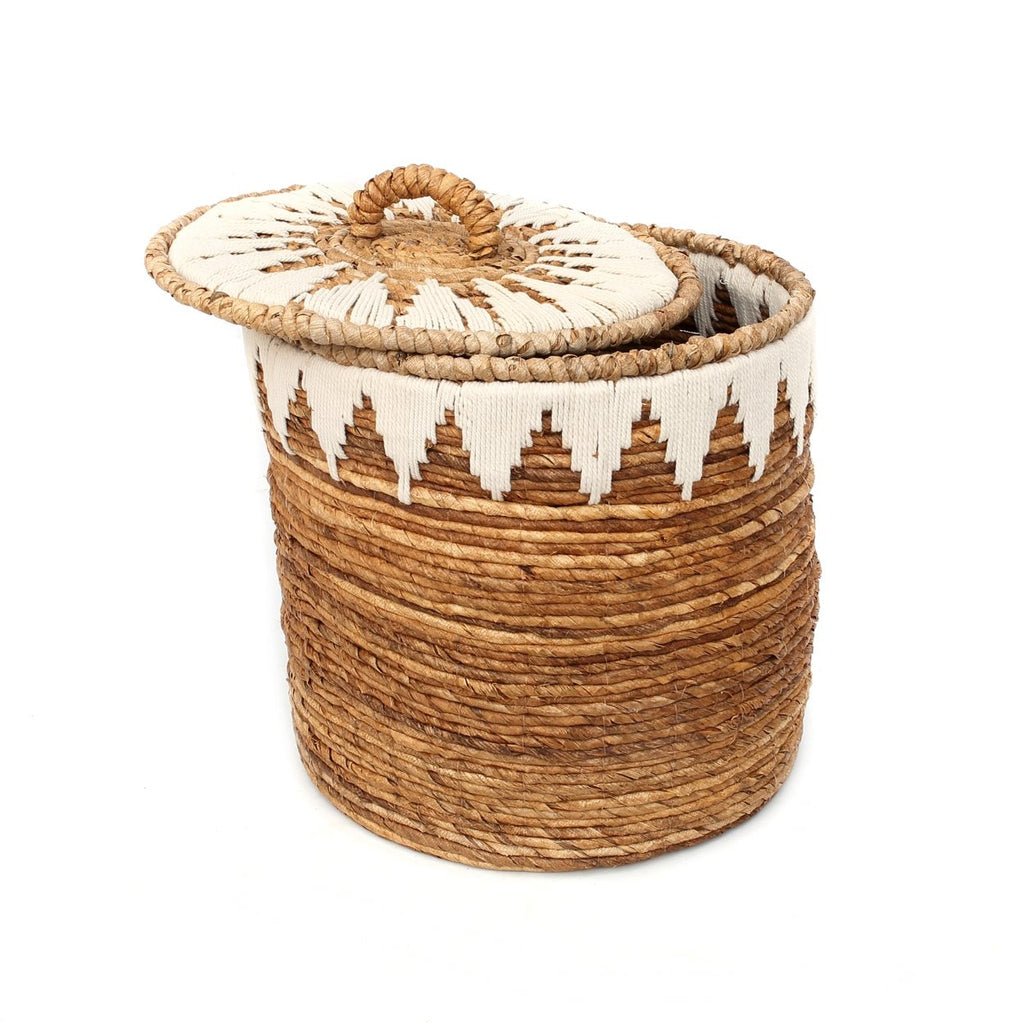 The Banana Leaf Stitched Laundry Basket - M - Balinaya