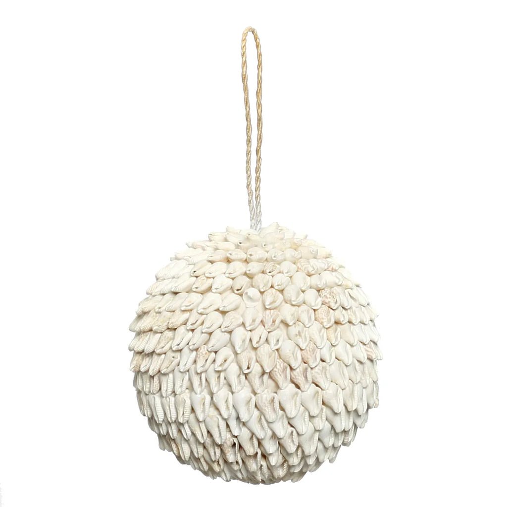 The "Bubble" Shell Ball Pendant - White - L - Balinaya