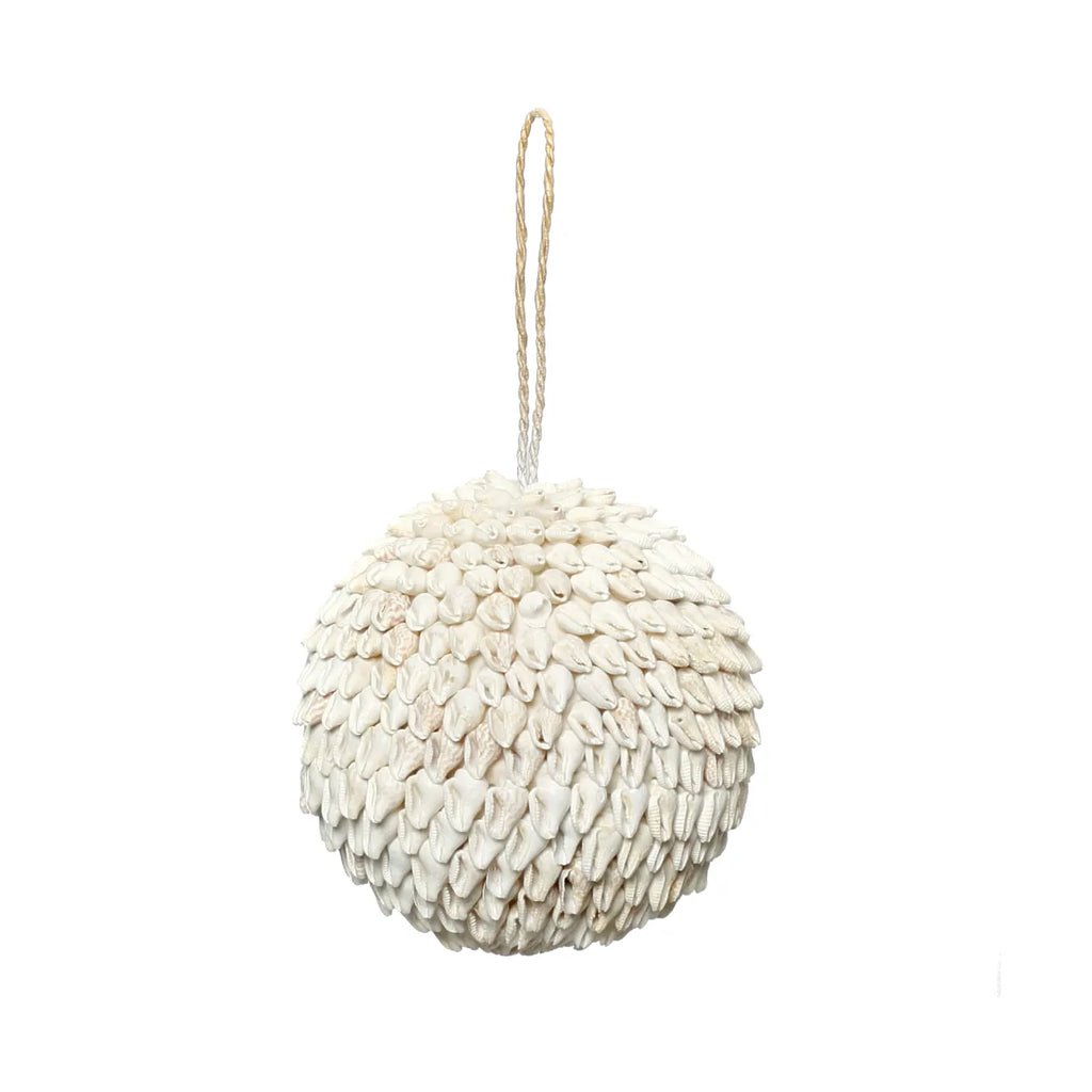 The "Bubble" Shell Ball Pendant - White - M - Balinaya