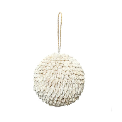 The "Bubble" Shell Ball Pendant - White - M - Balinaya