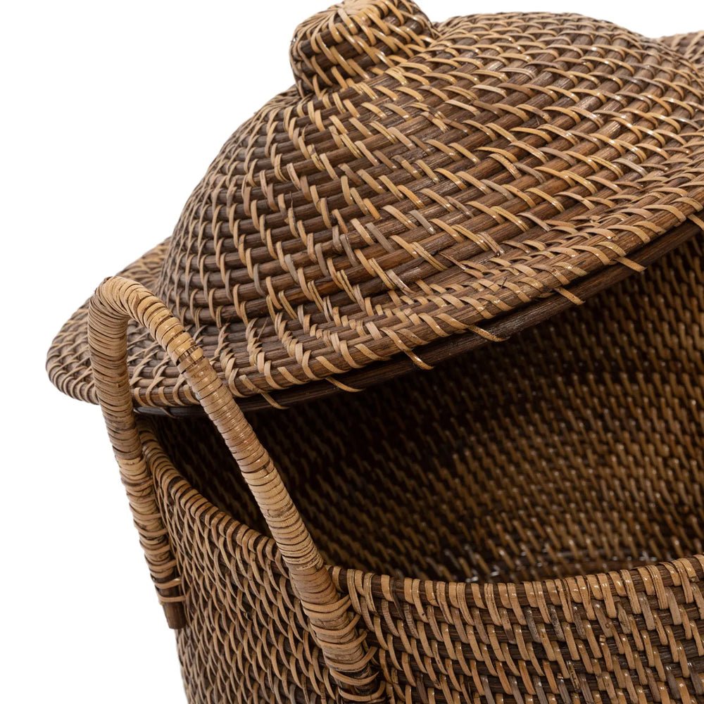 The "Colonial" Handles Basket - Natural Brown - Balinaya