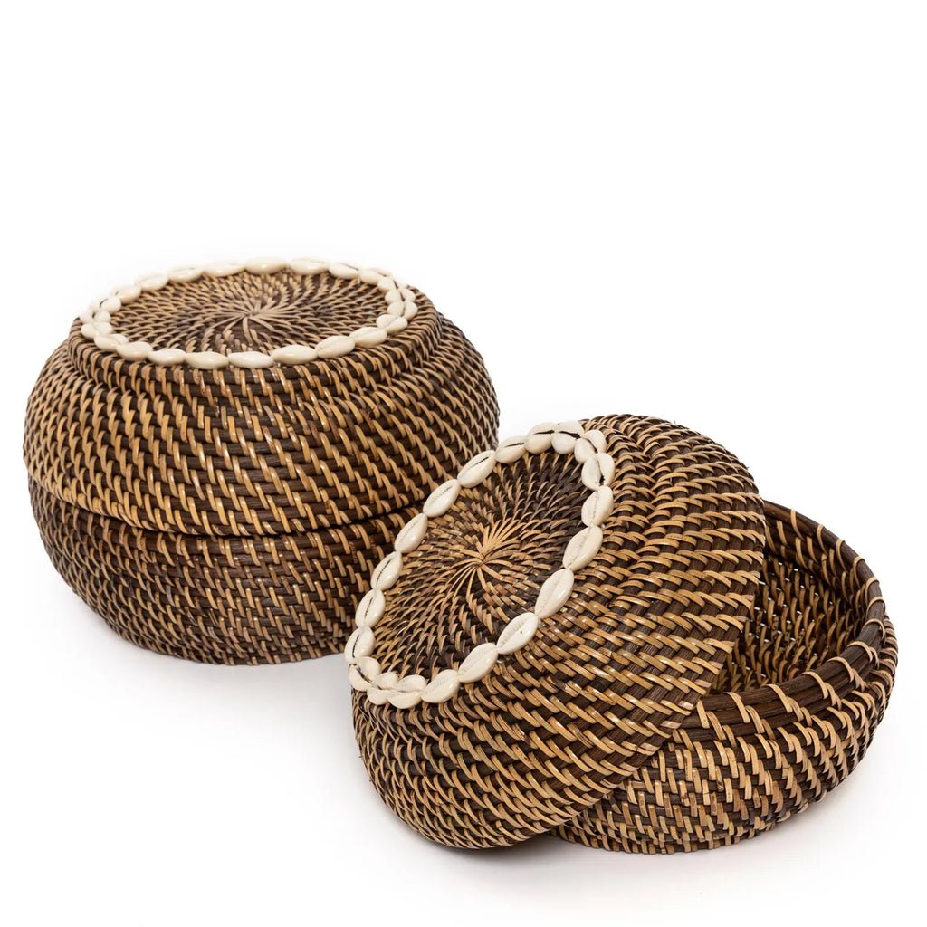 The "Colonial Peek - a - Boo" Basket - Natural Brown - M - Balinaya