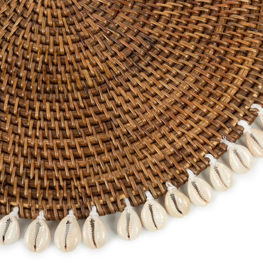 The "Colonial" Shell Placemat - Natural Brown - Balinaya