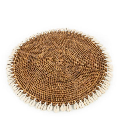 The "Colonial" Shell Placemat - Natural Brown - Balinaya