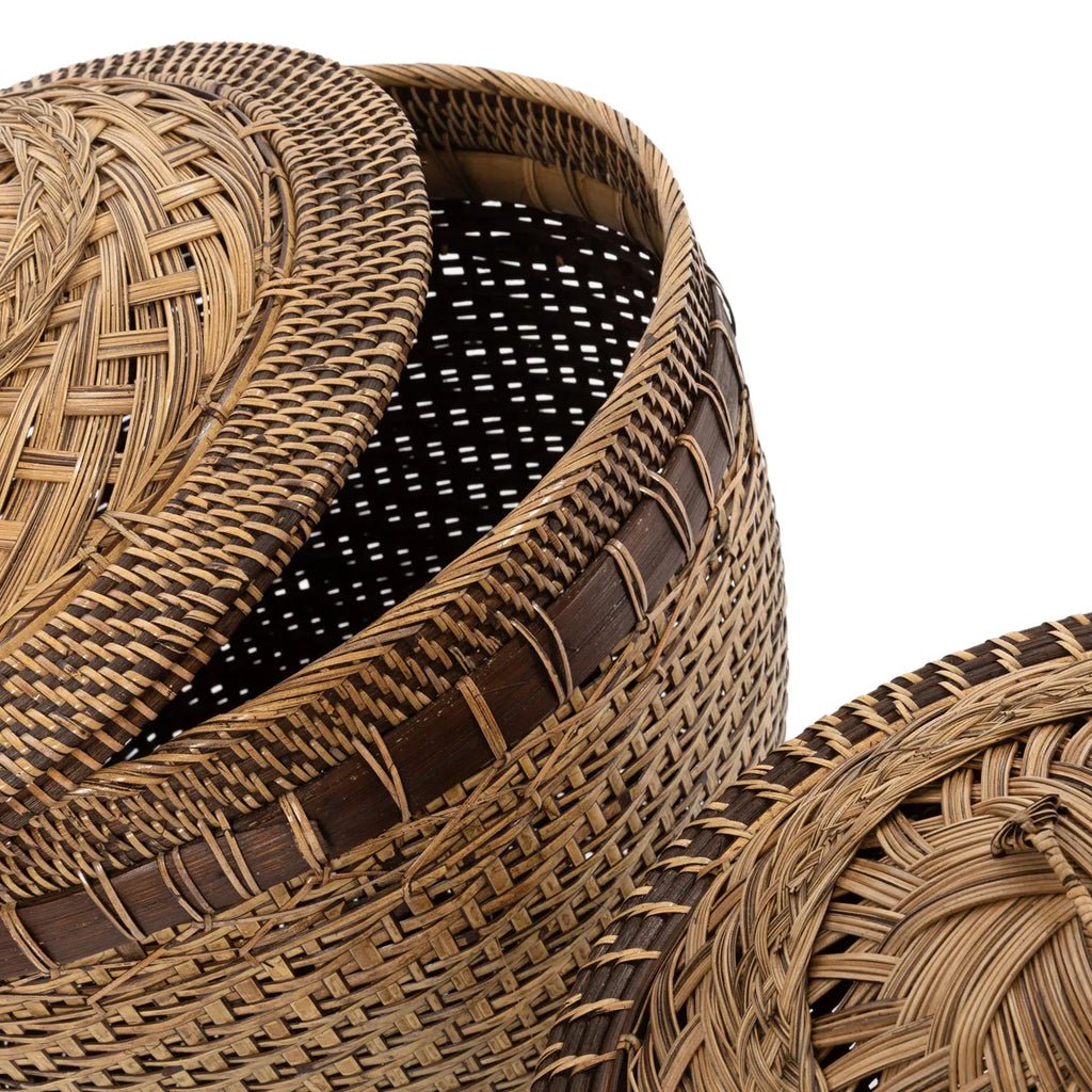 The "Colonial" Storage Basket - Natural Brown - L - Balinaya