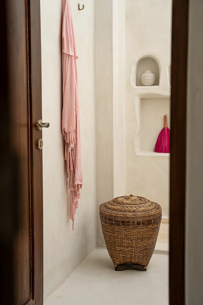 The "Colonial" Storage Basket - Natural Brown - L - Balinaya