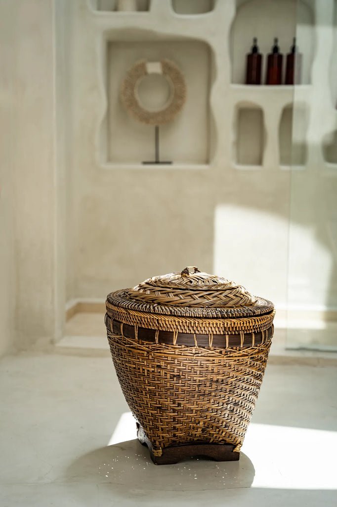 The "Colonial" Storage Basket - Natural Brown - L - Balinaya