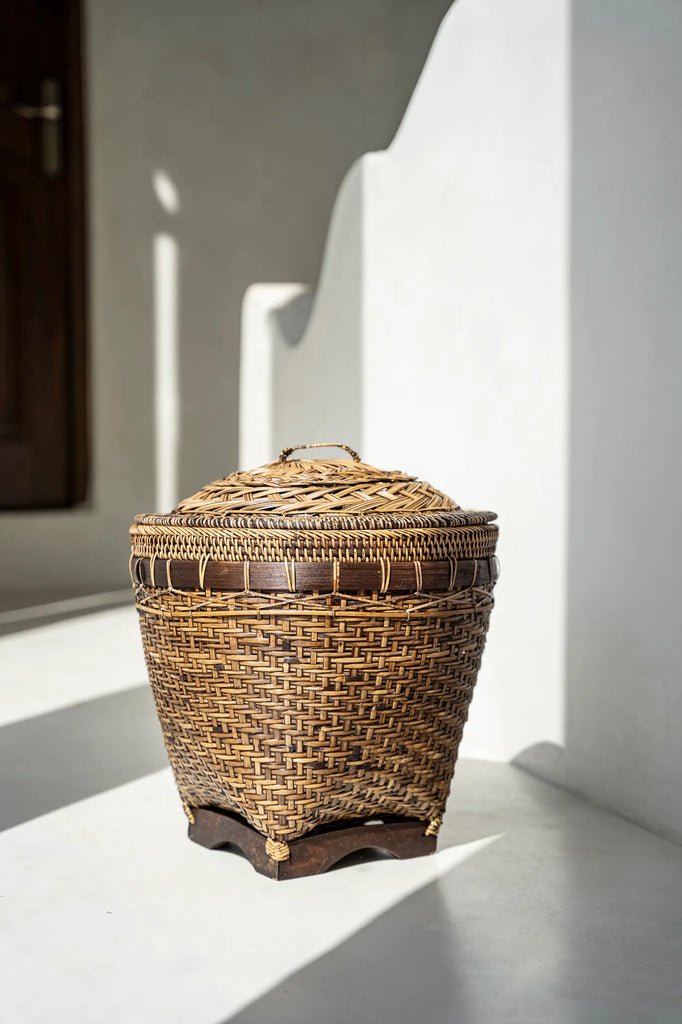 The "Colonial" Storage Basket - Natural Brown - M - Balinaya