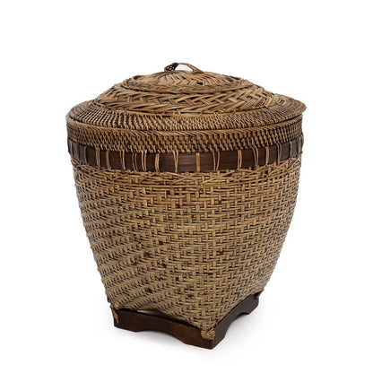 The "Colonial" Storage Basket - Natural Brown - M - Balinaya