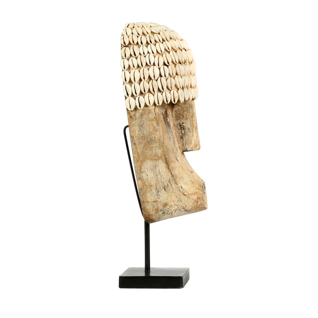 The Cowrie Mask on Stand - Medium - Balinaya