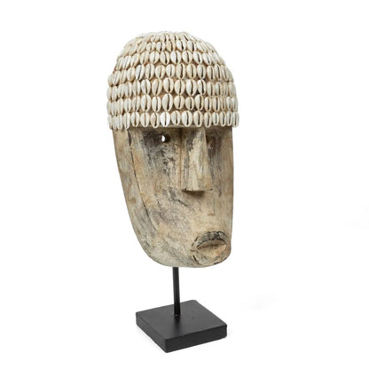 The Cowrie Mask on Stand - Medium - Balinaya