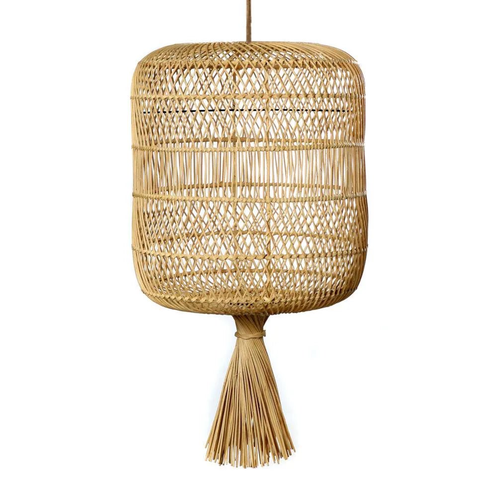 The "Dumpling" Pendant and Floor Lamp - Natural - L - Balinaya