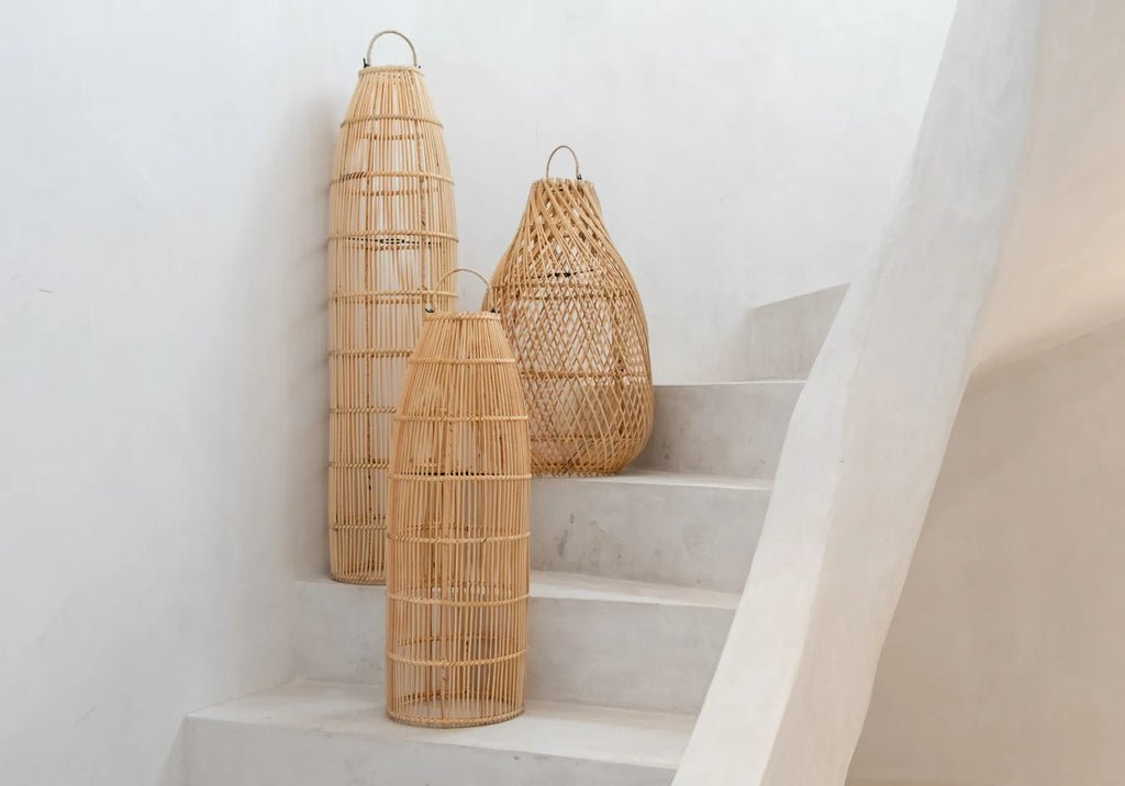 The "Fish Trap" Pendant Lamp - Natural - L - Balinaya