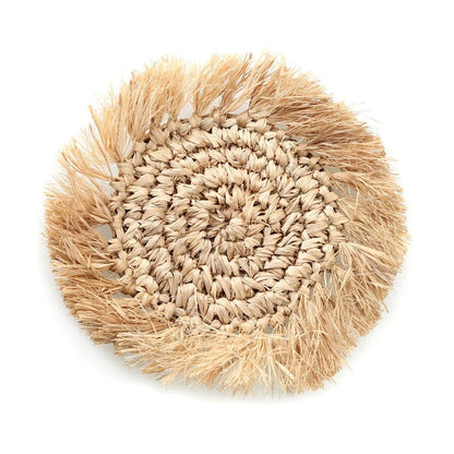 The "Fringe" Raffia Coaster - Natural - Balinaya