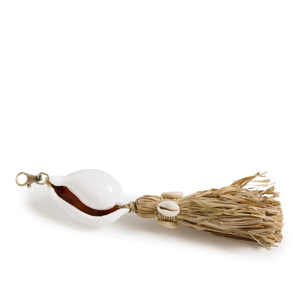 The "Kubu" Keychain - White Natural - Balinaya