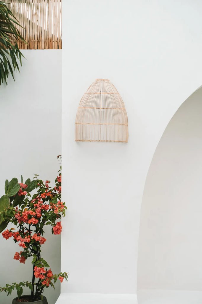 The "Lalo" Applique Wall Lamp - Natural - L - Balinaya