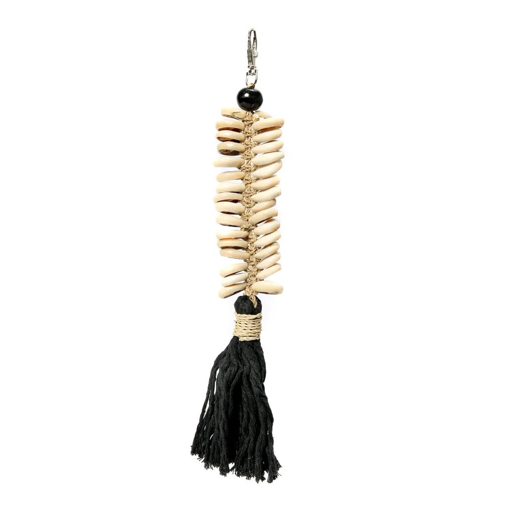 The Macrame Fishbone Keychain - Black - Balinaya