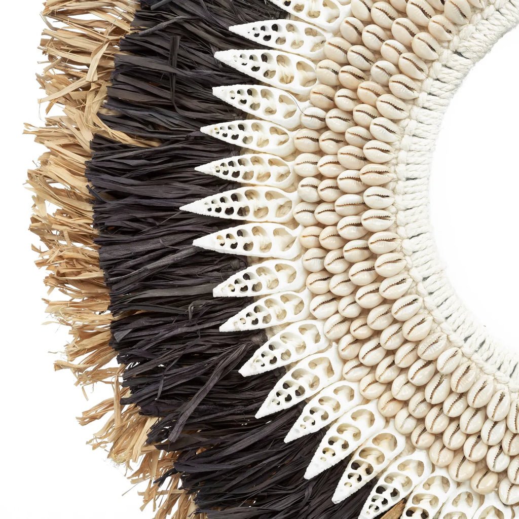 The "Mojo" Raffia on Stand - Black Natural - Balinaya