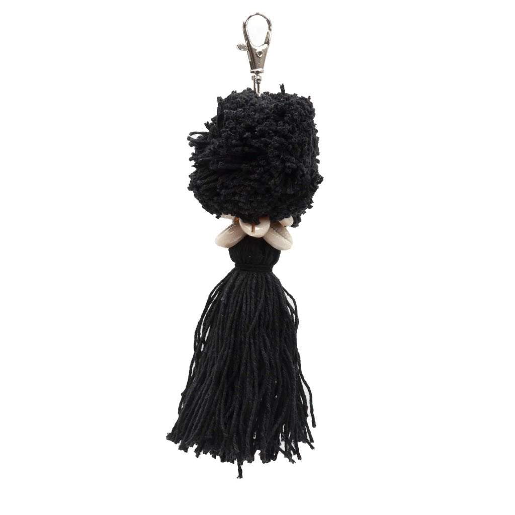 The "Pompom" Keychain - Black - Balinaya