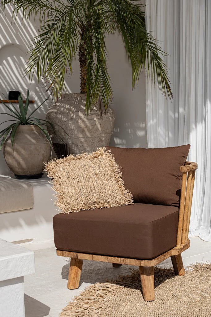 The Raffia Cushion Cover - Square - Natural - 40x40 - Balinaya