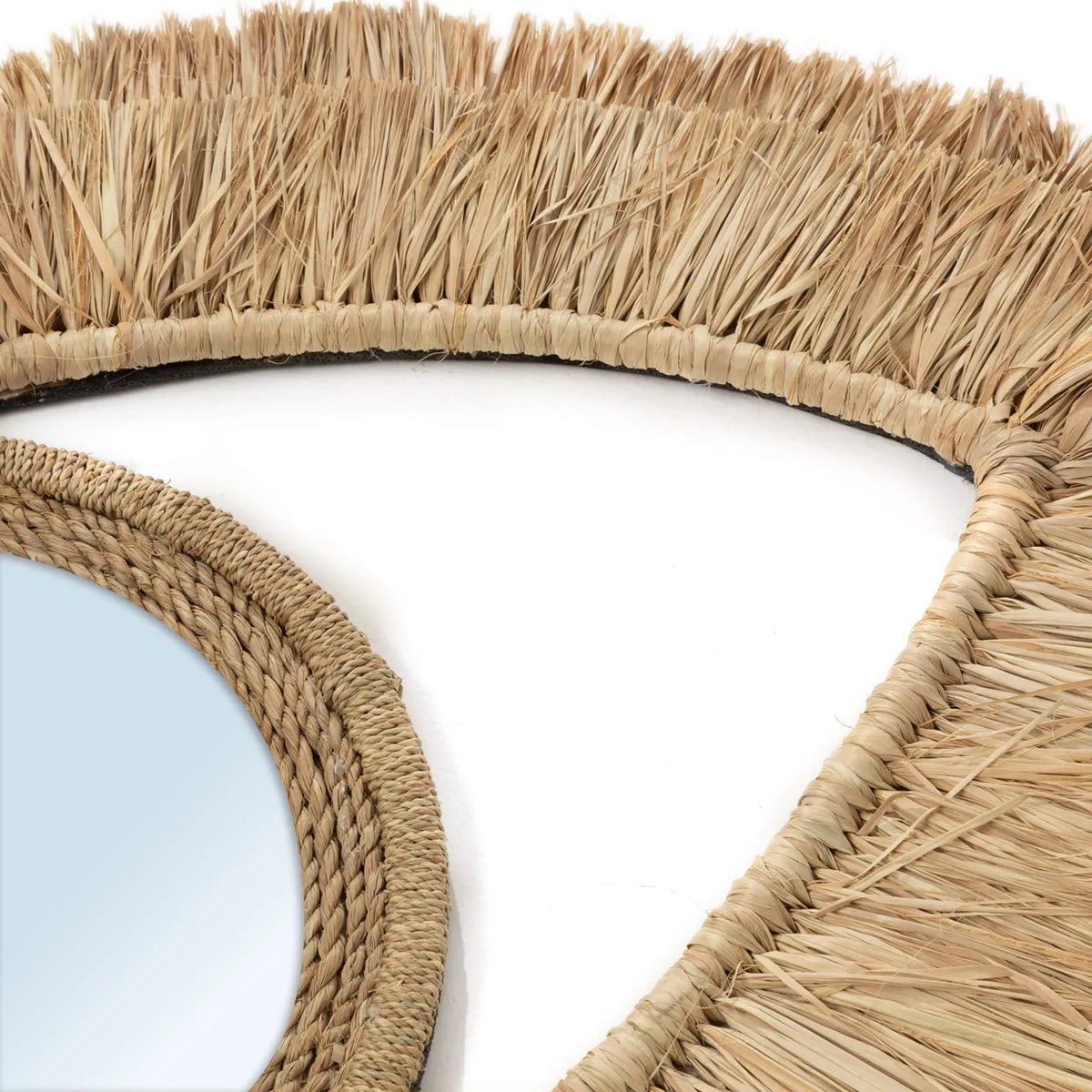 The Raffia Eye Mirror - Natural - M - Balinaya