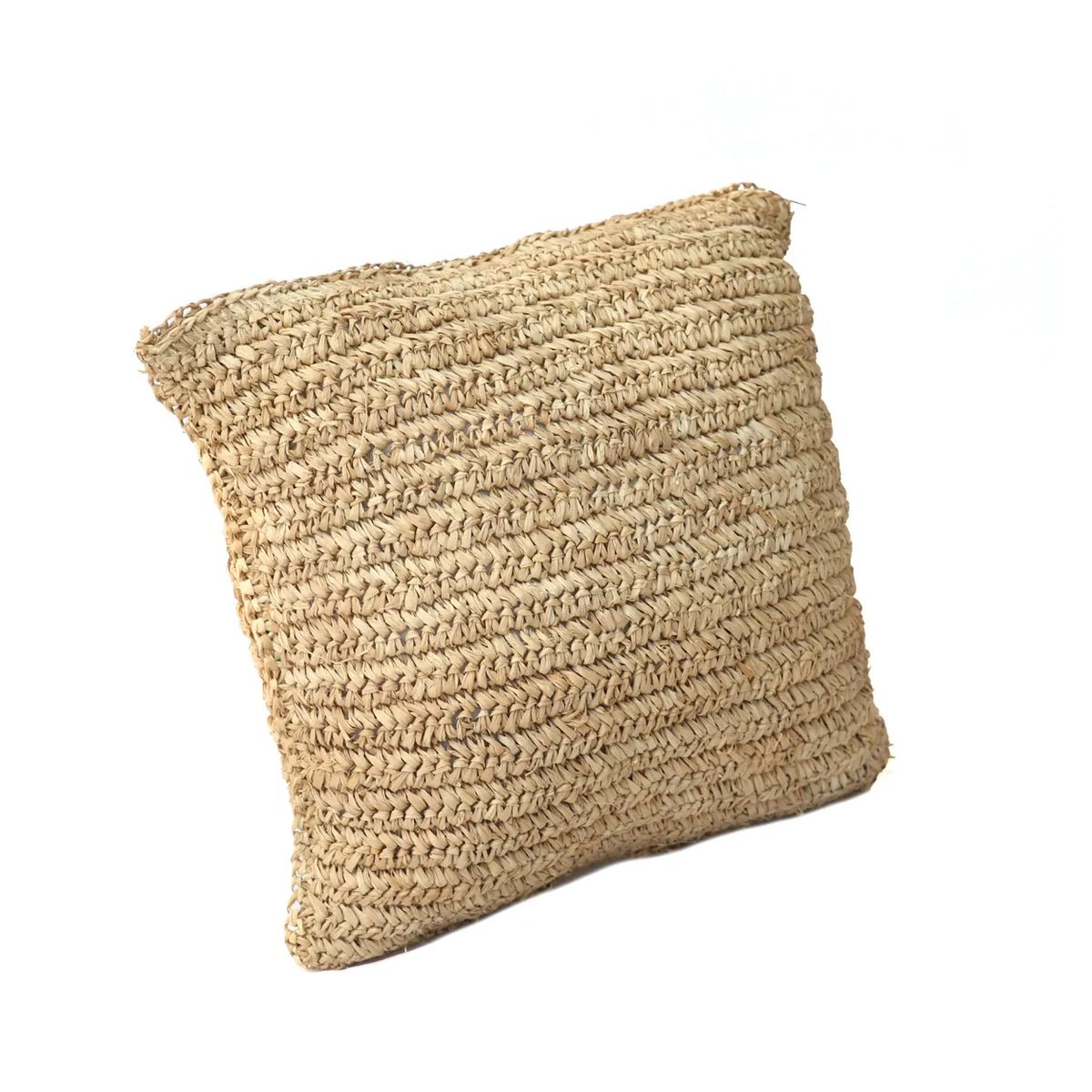 The Raffia Flores Cushion Cover - Natural - 40x40 - Balinaya