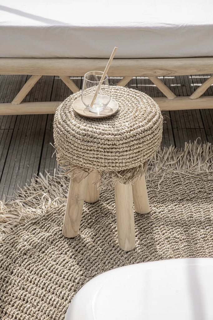 The Raffia Fringed Carpet - Natural - 100 - Balinaya