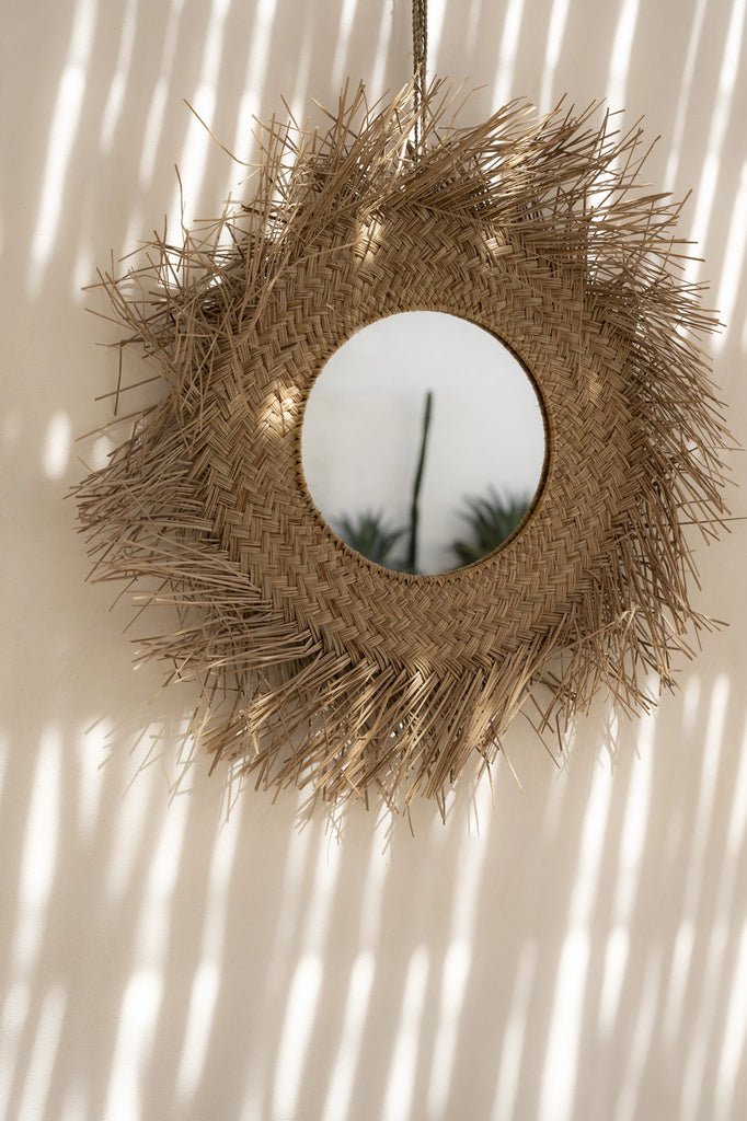 The Rattan Mirror - Natural - M - Balinaya