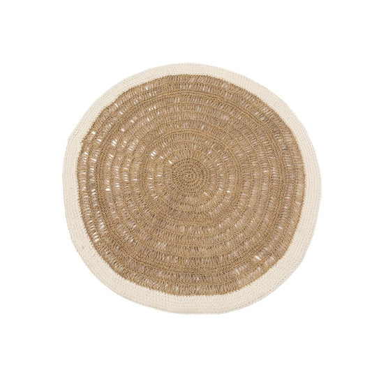 The Sea grass & Cotton Round Carpet - Natural White - 100 - Balinaya