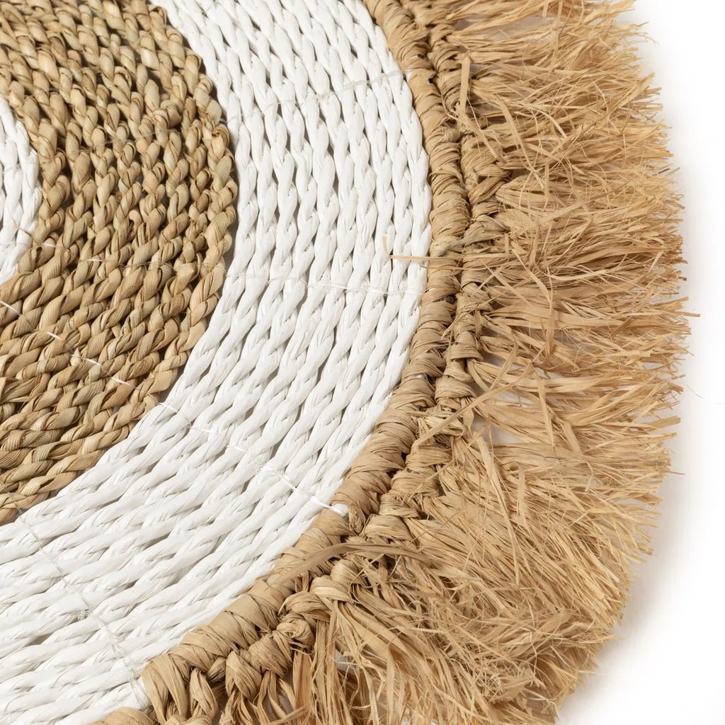 The Sea grass Raffia Placemat - Natural White - Balinaya