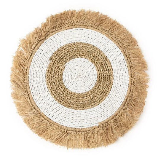 The Sea grass Raffia Placemat - Natural White - Balinaya