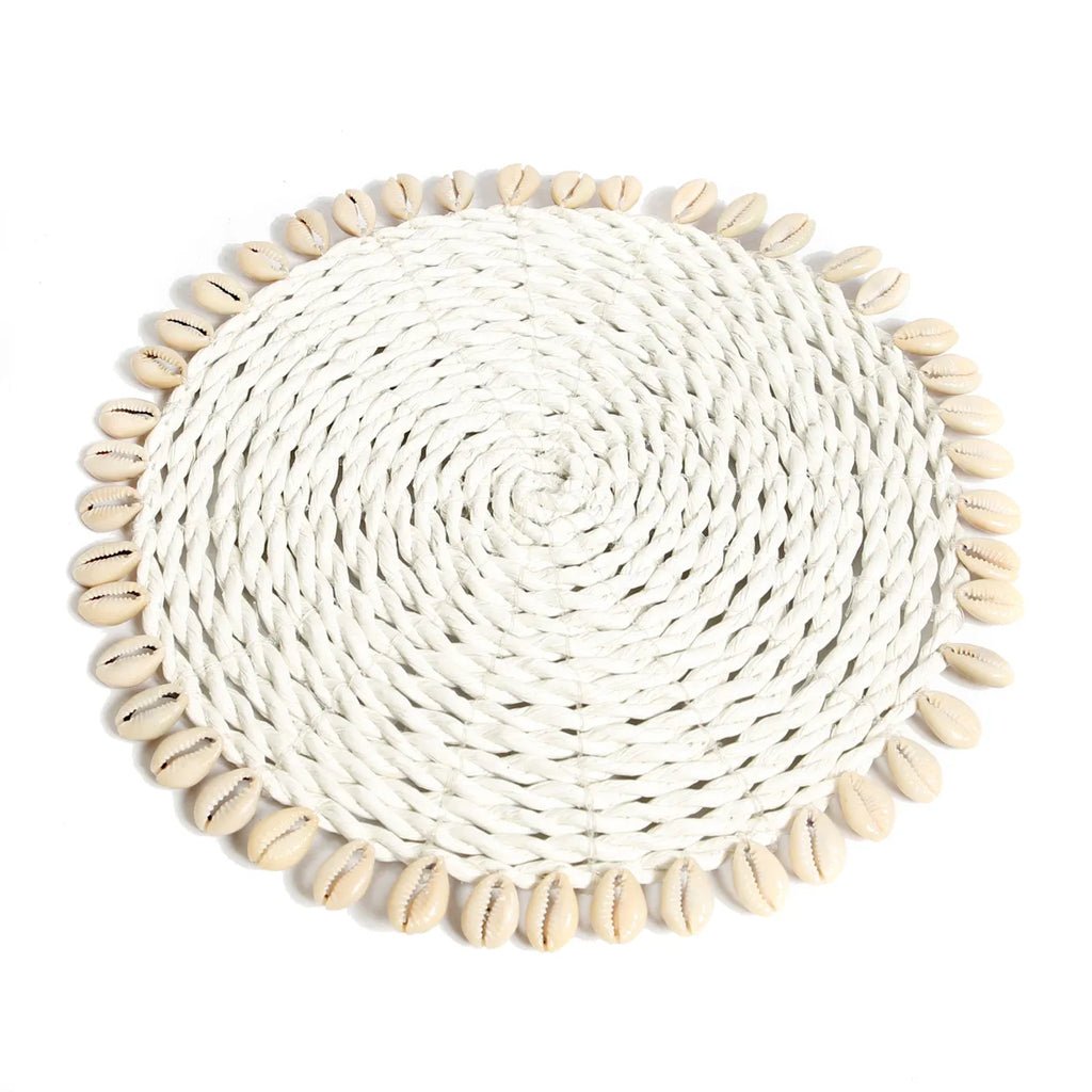 The Sea grass Shell Potholder - White - Balinaya