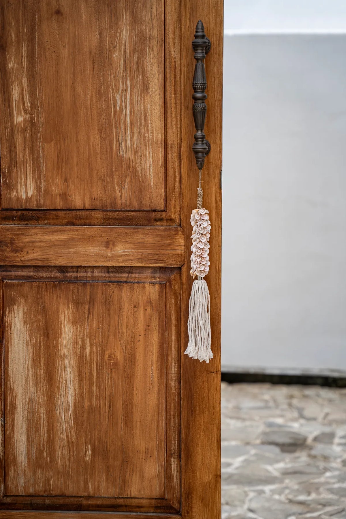 The Shell & Cotton Hanging Decoration - Pink - Balinaya