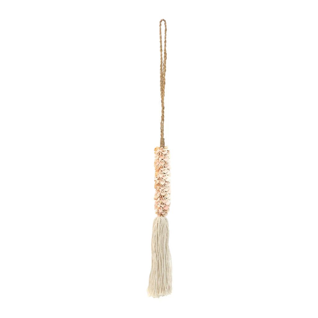 The Shell & Cotton Hanging Decoration - Pink - Balinaya