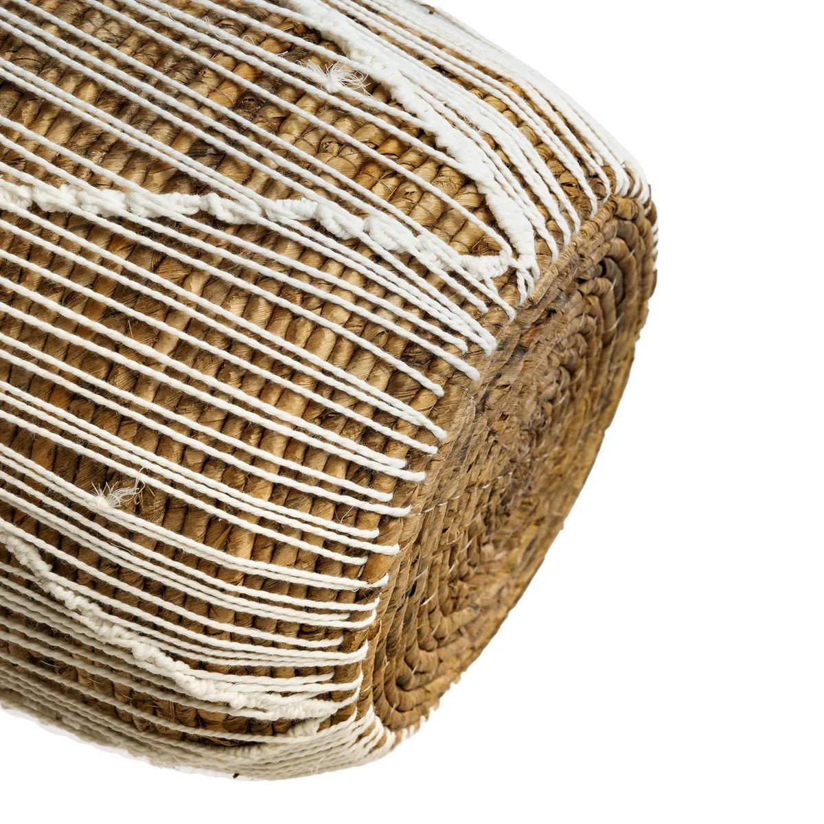 The Straight Stitched Macrame Basket - Natural White - S - Balinaya