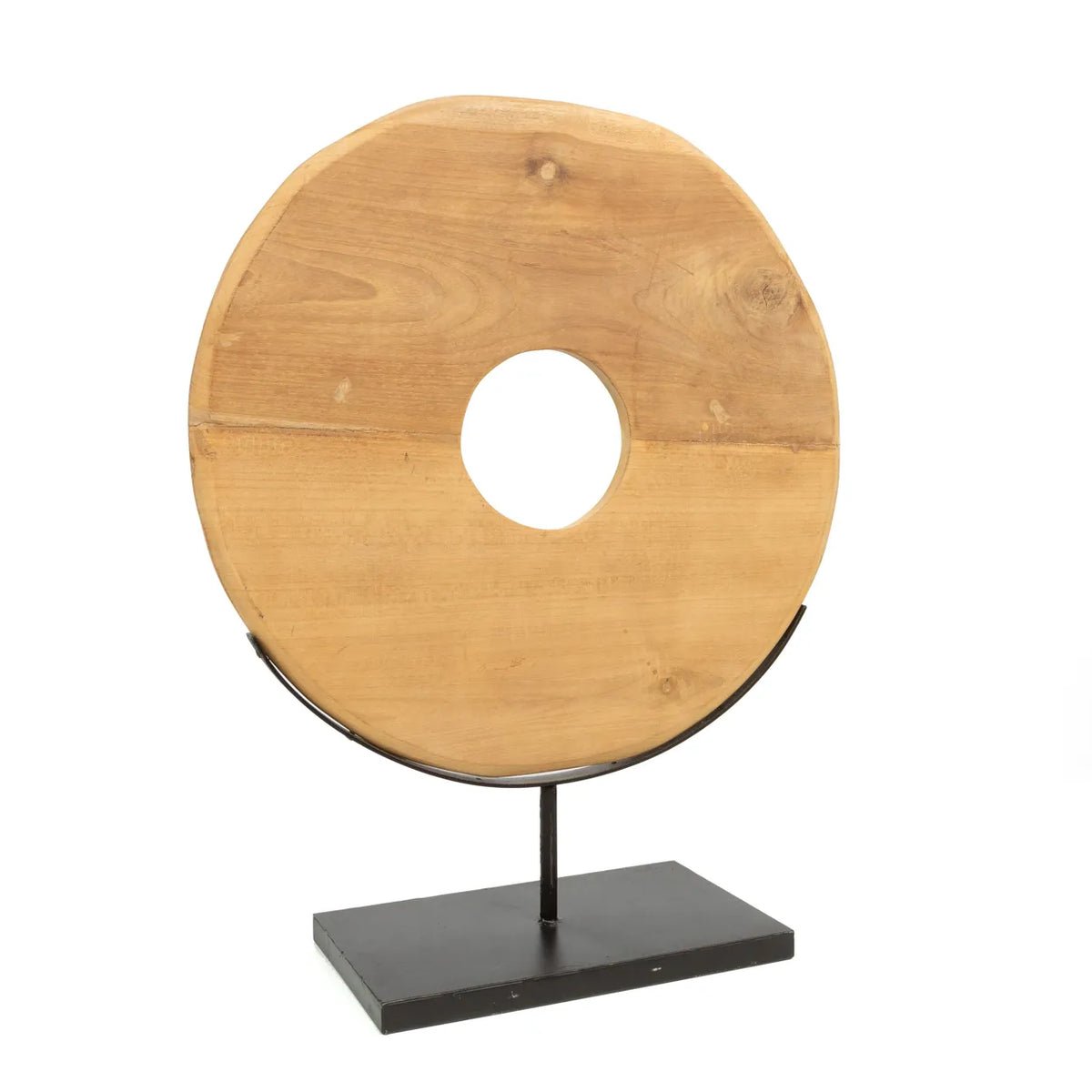 The Teak Disc on Stand - L - Balinaya