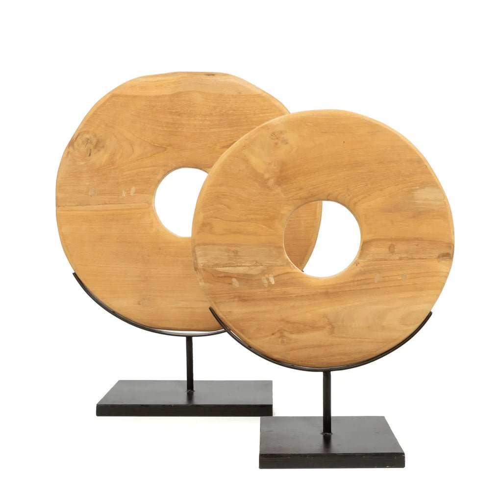 The Teak Disc on Stand - M - Balinaya