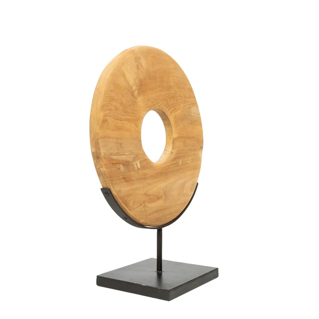 The Teak Disc on Stand - M - Balinaya