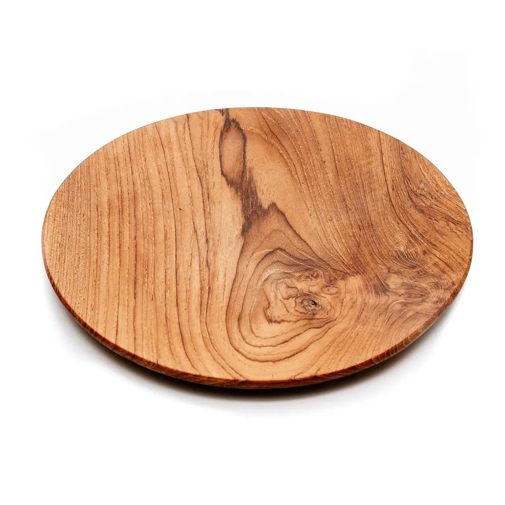 The Teak Root Round Plate - L - Balinaya