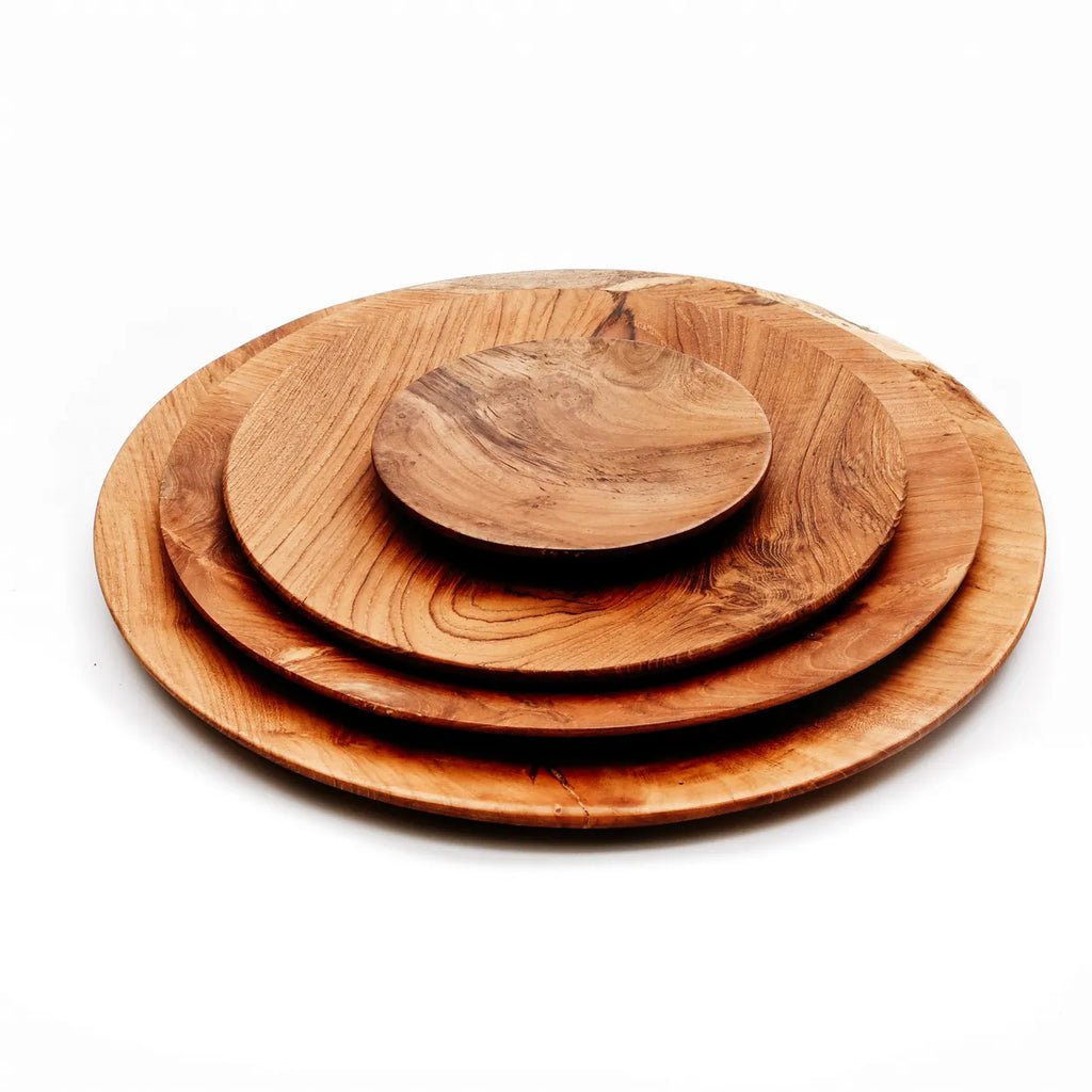 The Teak Root Round Plate - L - Balinaya