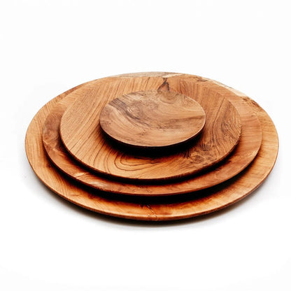 The Teak Root Round Plate - L - Balinaya